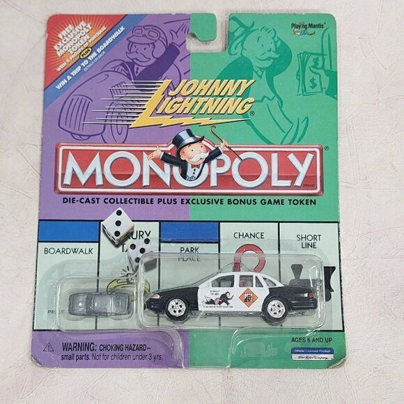 2 Johnny Lightning Monopoly Park Place Pontiac Tempest/Police 1:64 Diecast Cars - Picture 4 of 5